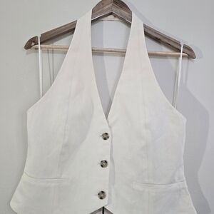 Zara Cream Tailored Vest